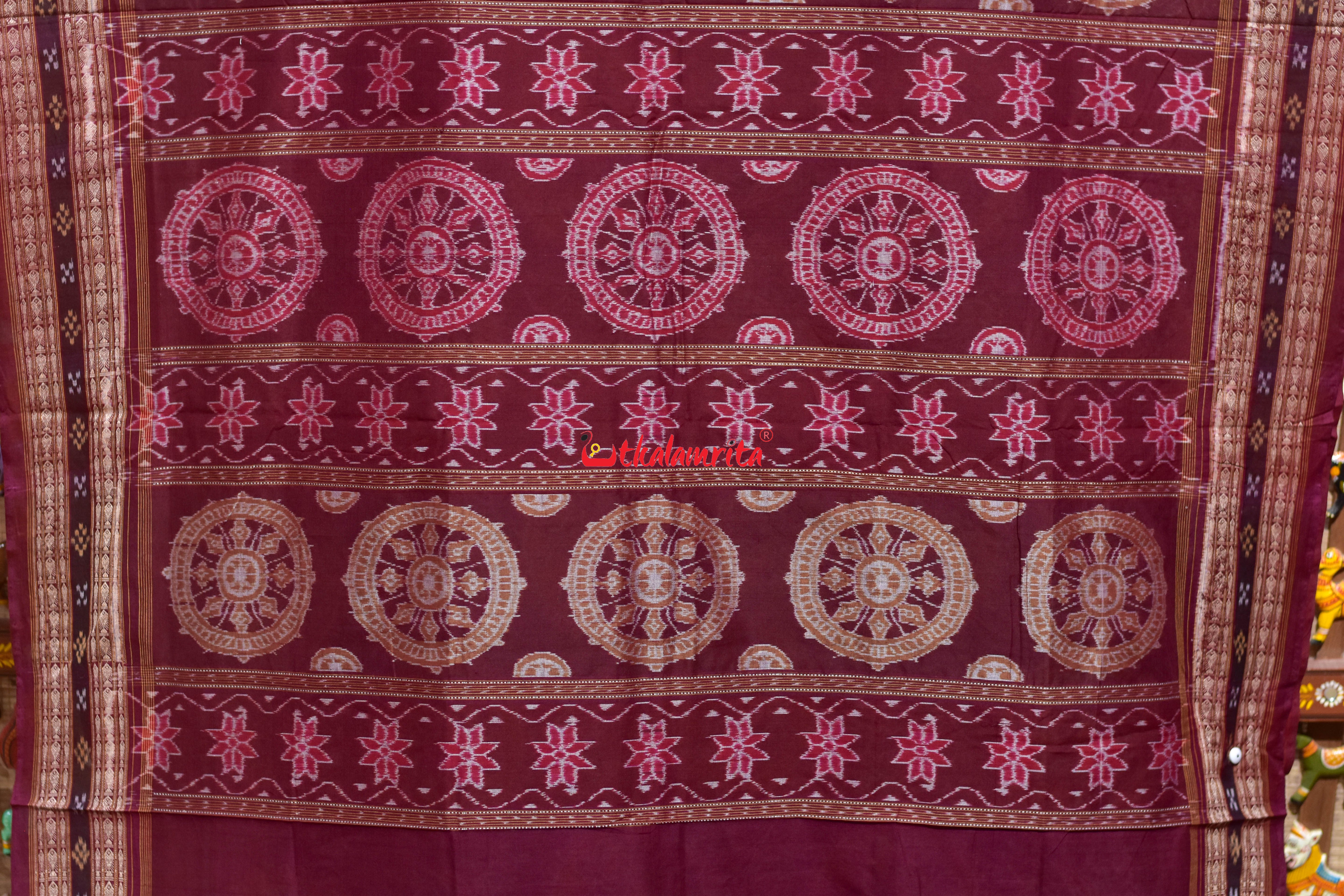 Charcoal Grey Rupa Chadhei Sambalpuri Cotton Saree