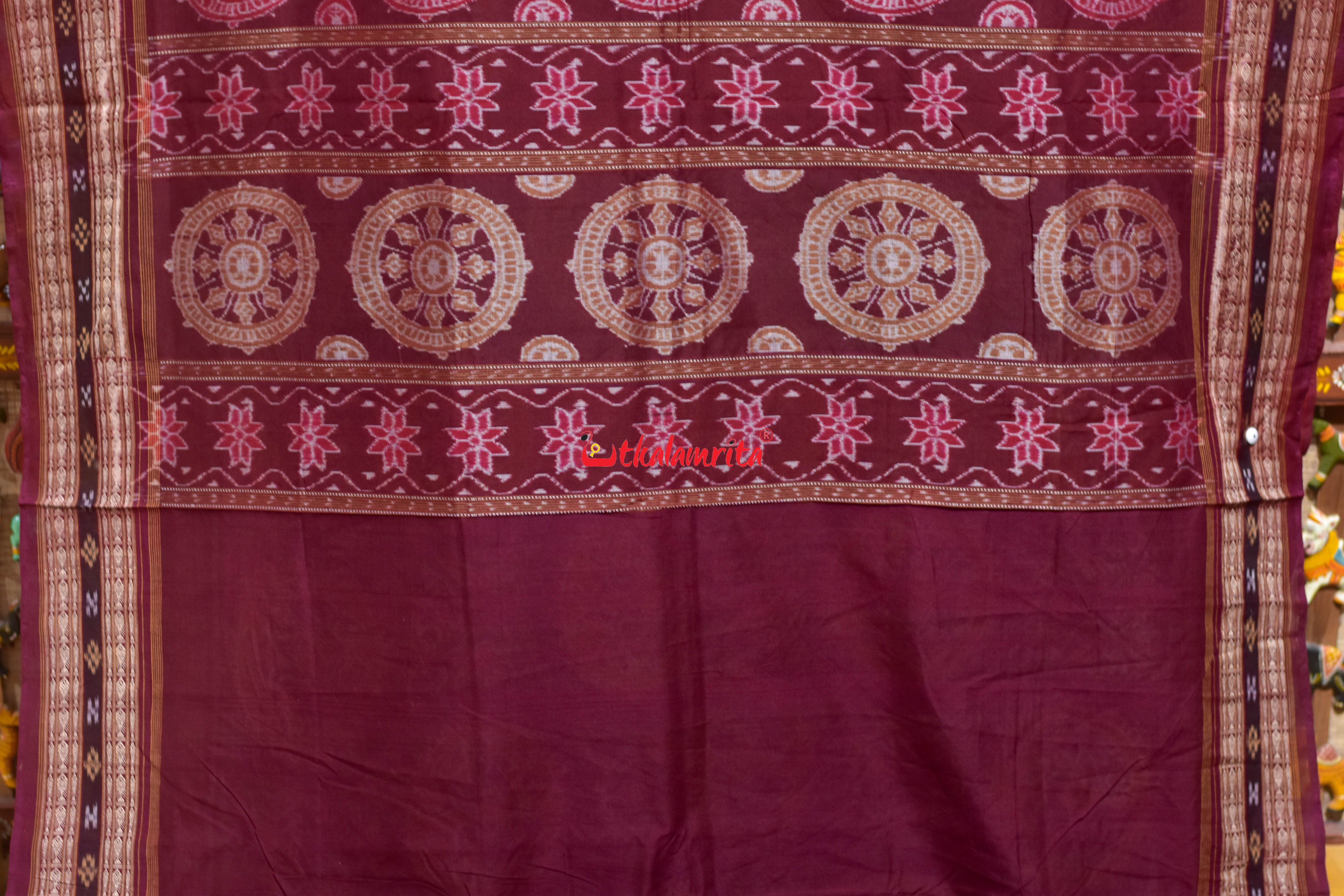 Charcoal Grey Rupa Chadhei Sambalpuri Cotton Saree