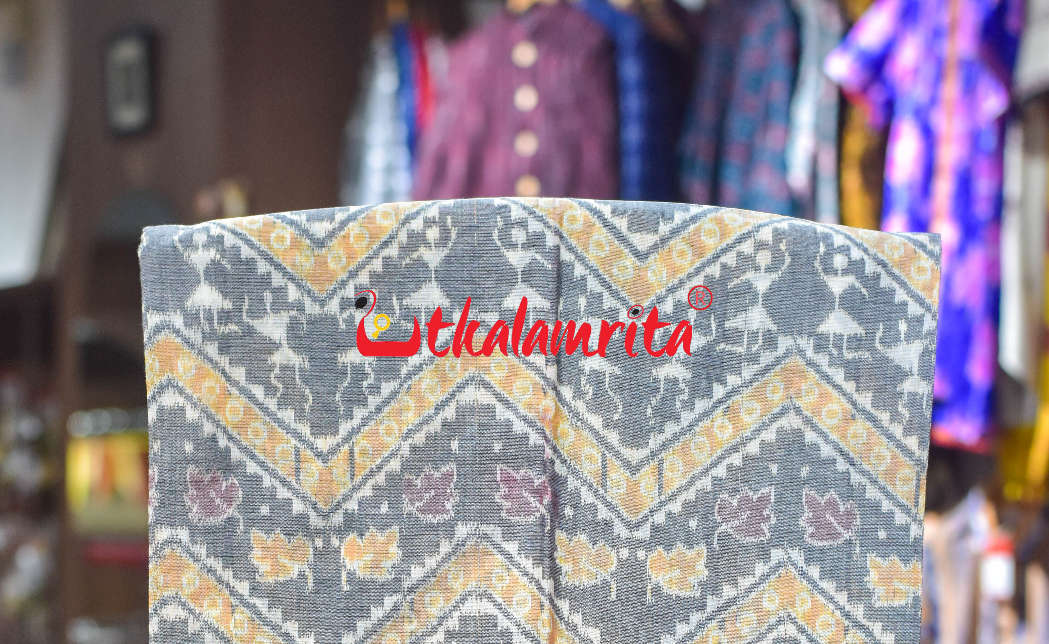 Grey Taranga Tribals Cotton Dress Set