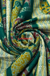 Green Nartaki Sambalpuri Cotton (Fabric)