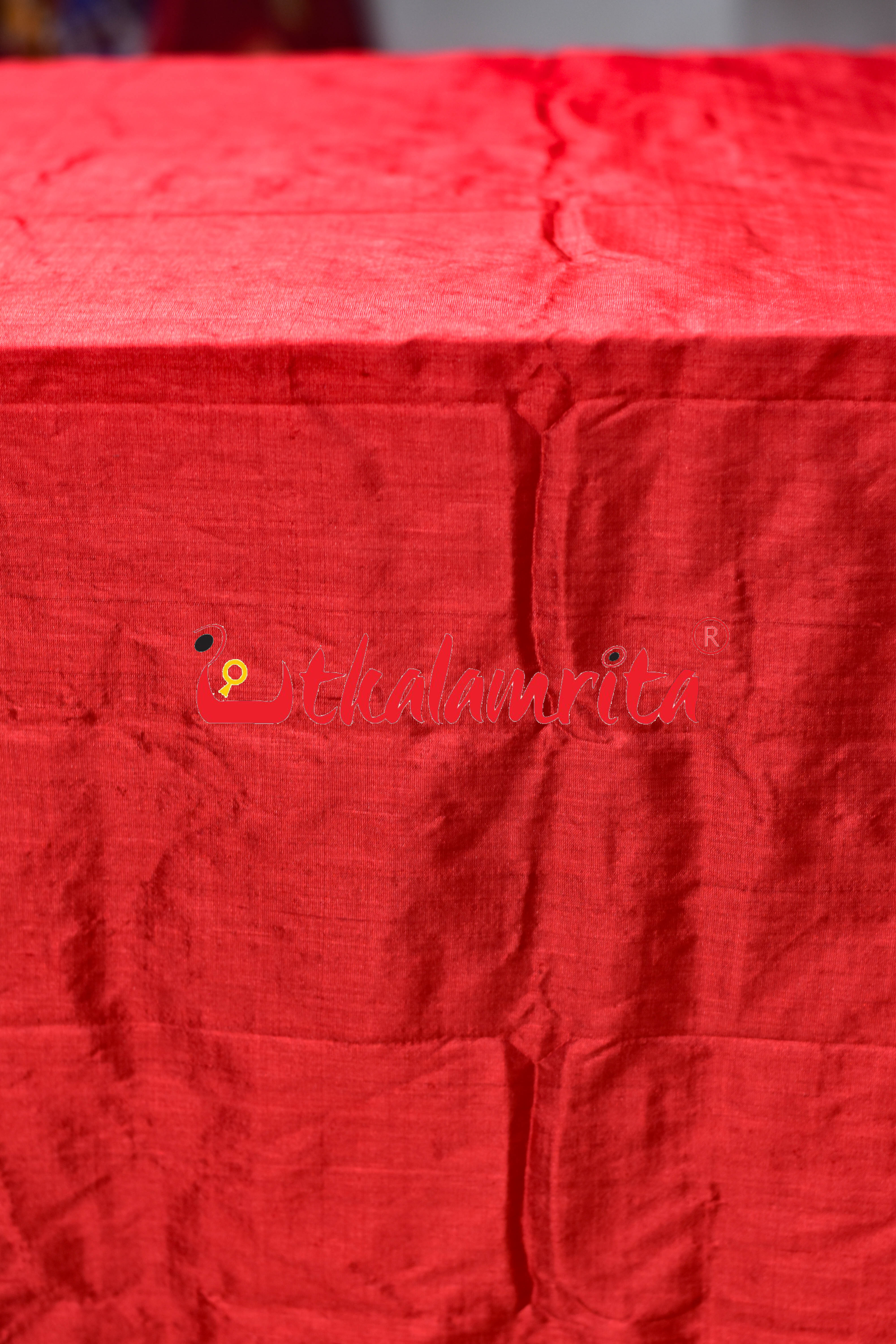Red Dhanpatri Border Khandua Silk (Fabric)