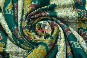 Green Nartaki Sambalpuri Cotton (Fabric)