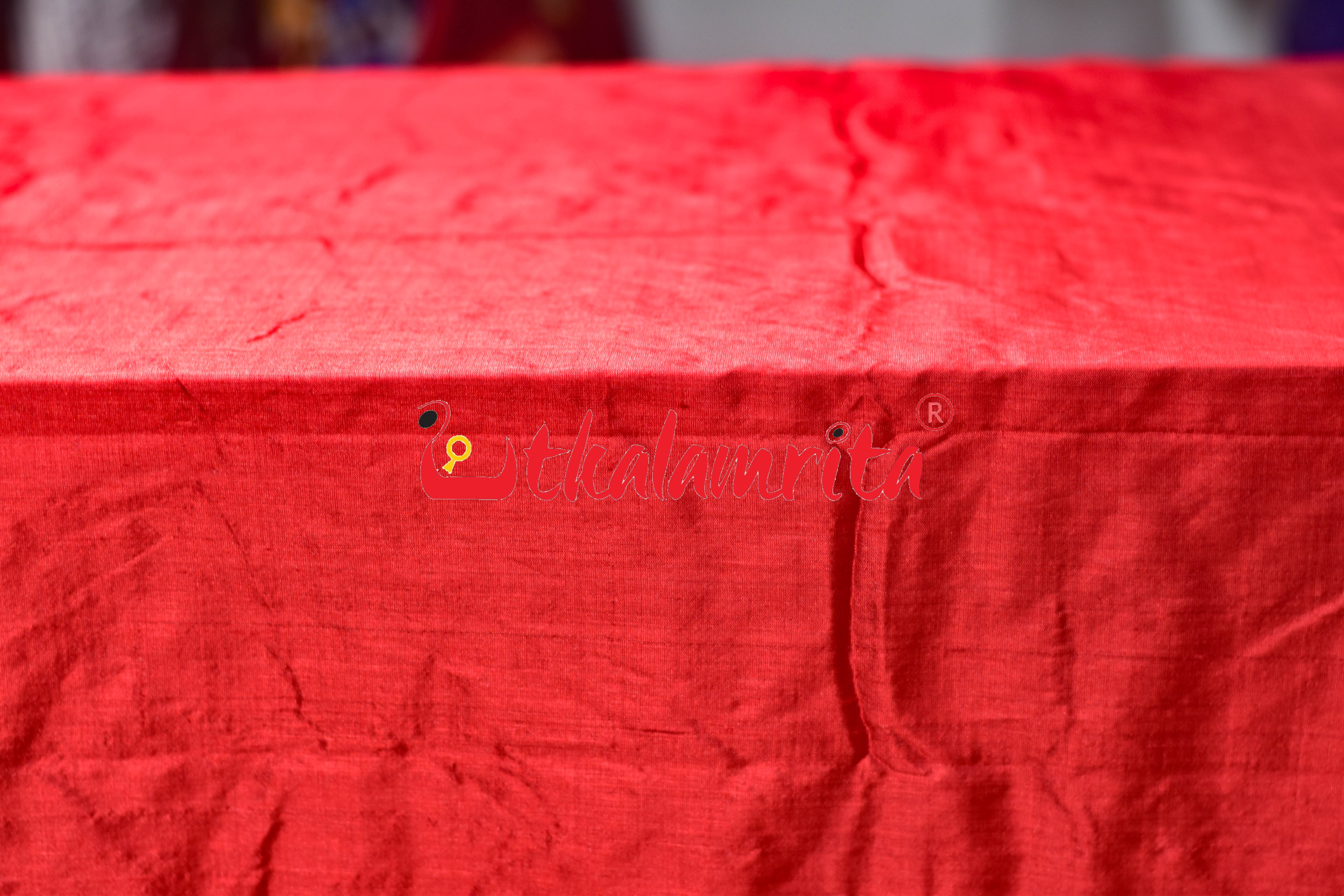 Red Dhanpatri Border Khandua Silk (Fabric)