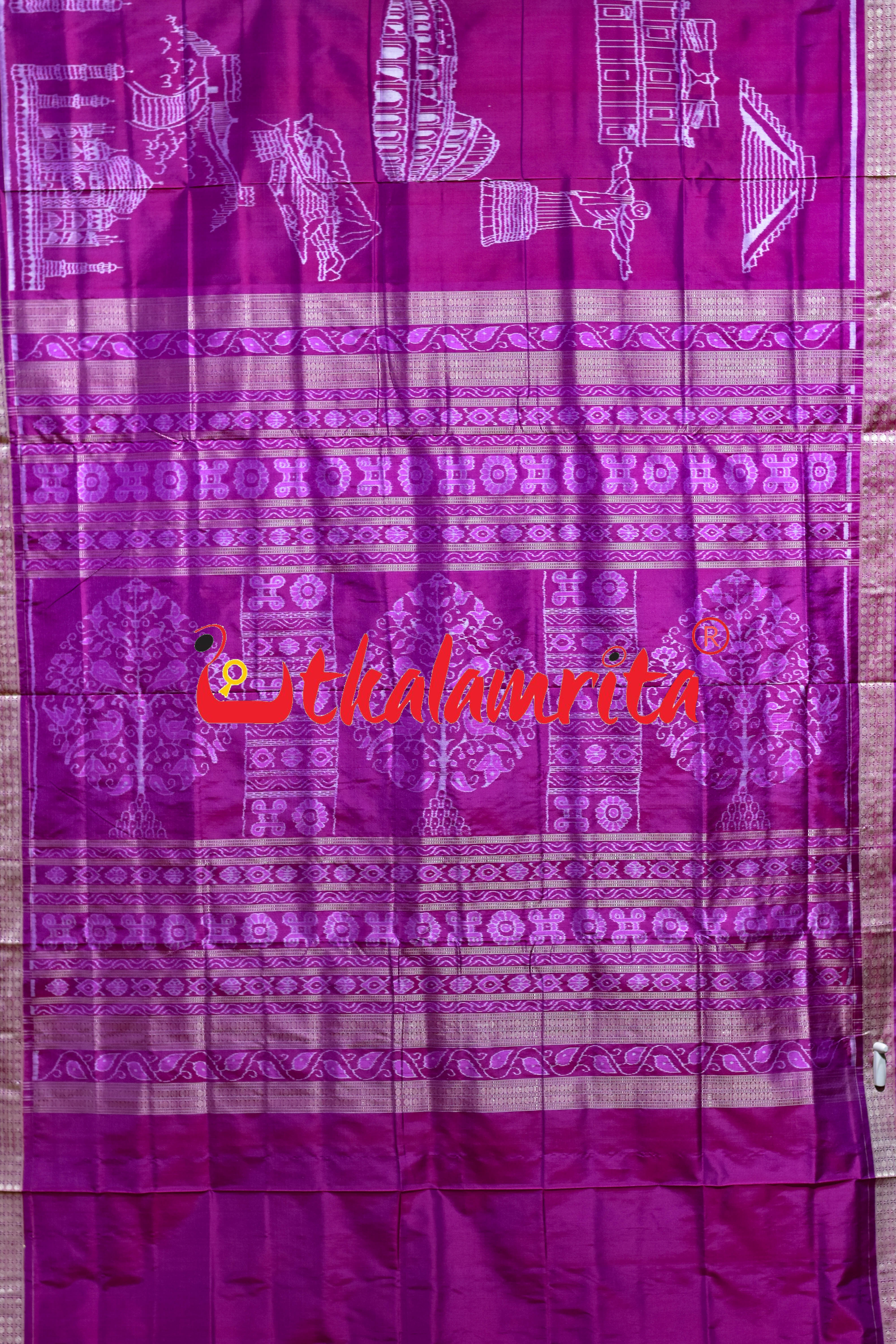 Rani Seven Wonders of the World Sambalpuri Silk Saree