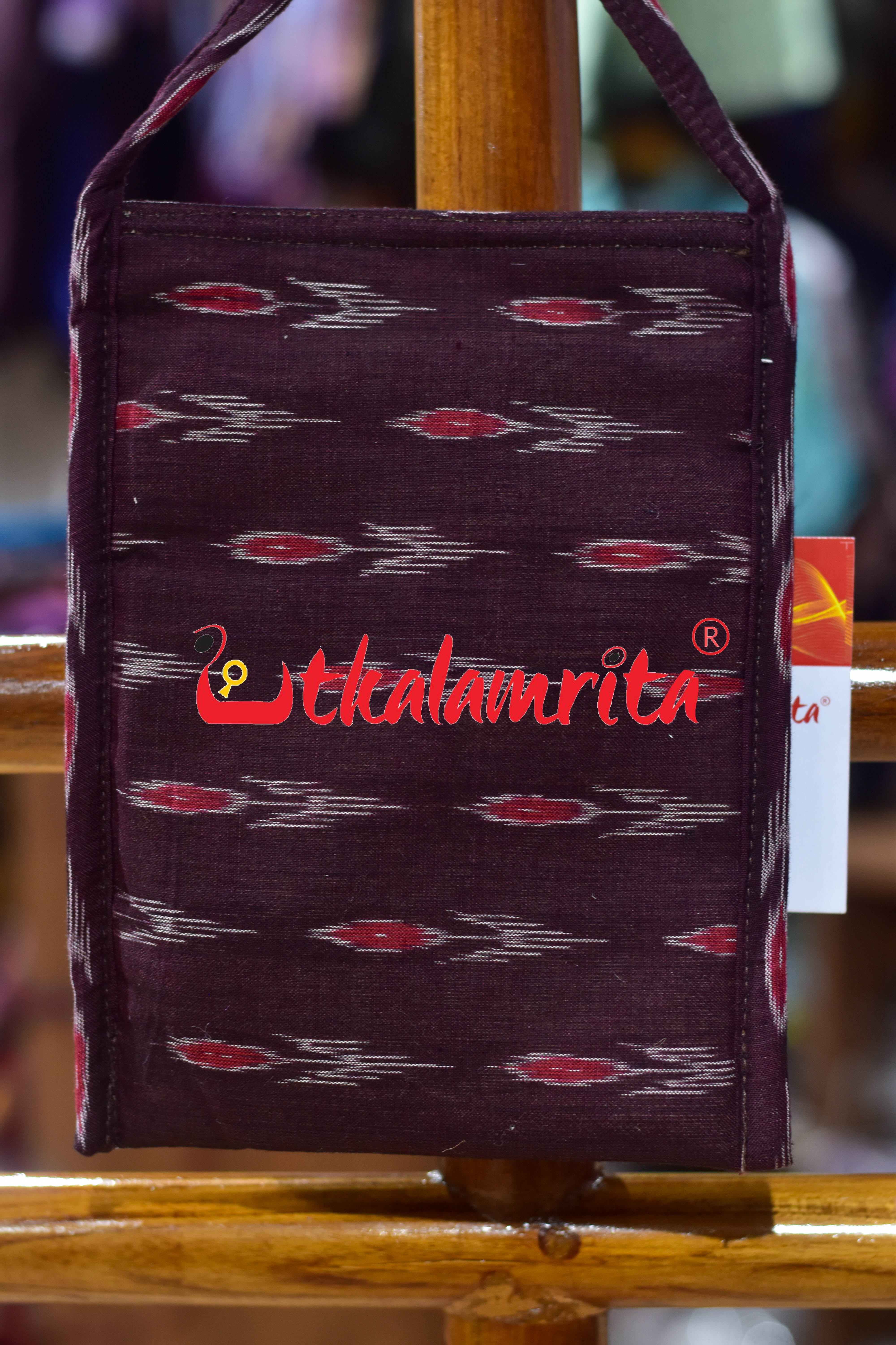 Maroon Labanga Bandha Mobile Sling Bag