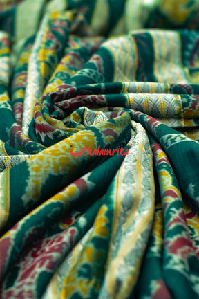 Green Nartaki Sambalpuri Cotton (Fabric)