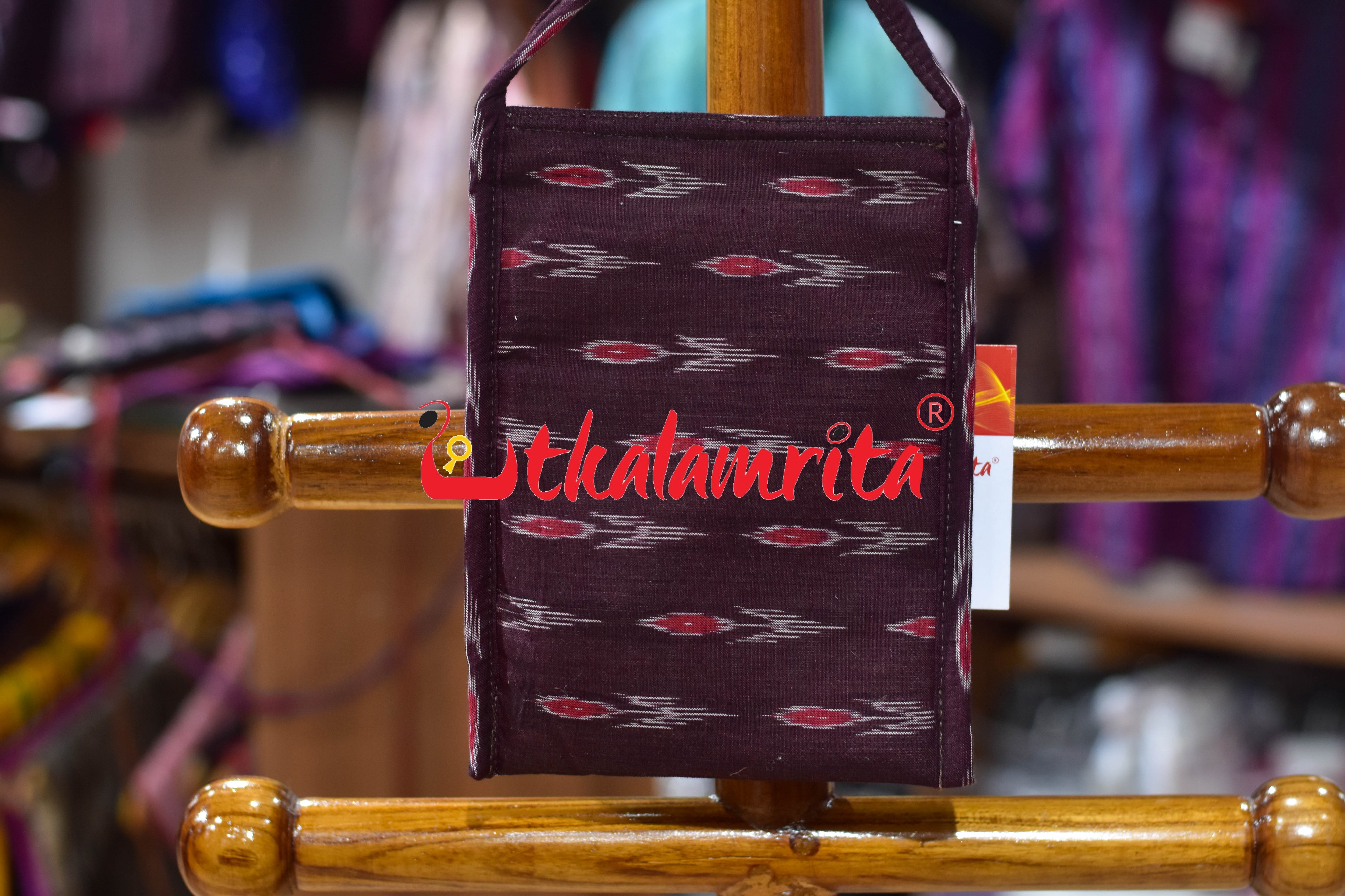 Maroon Labanga Bandha Mobile Sling Bag