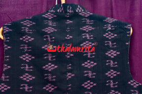 Black Pink Swastik and Pasapali Ikat (Modi Jacket)