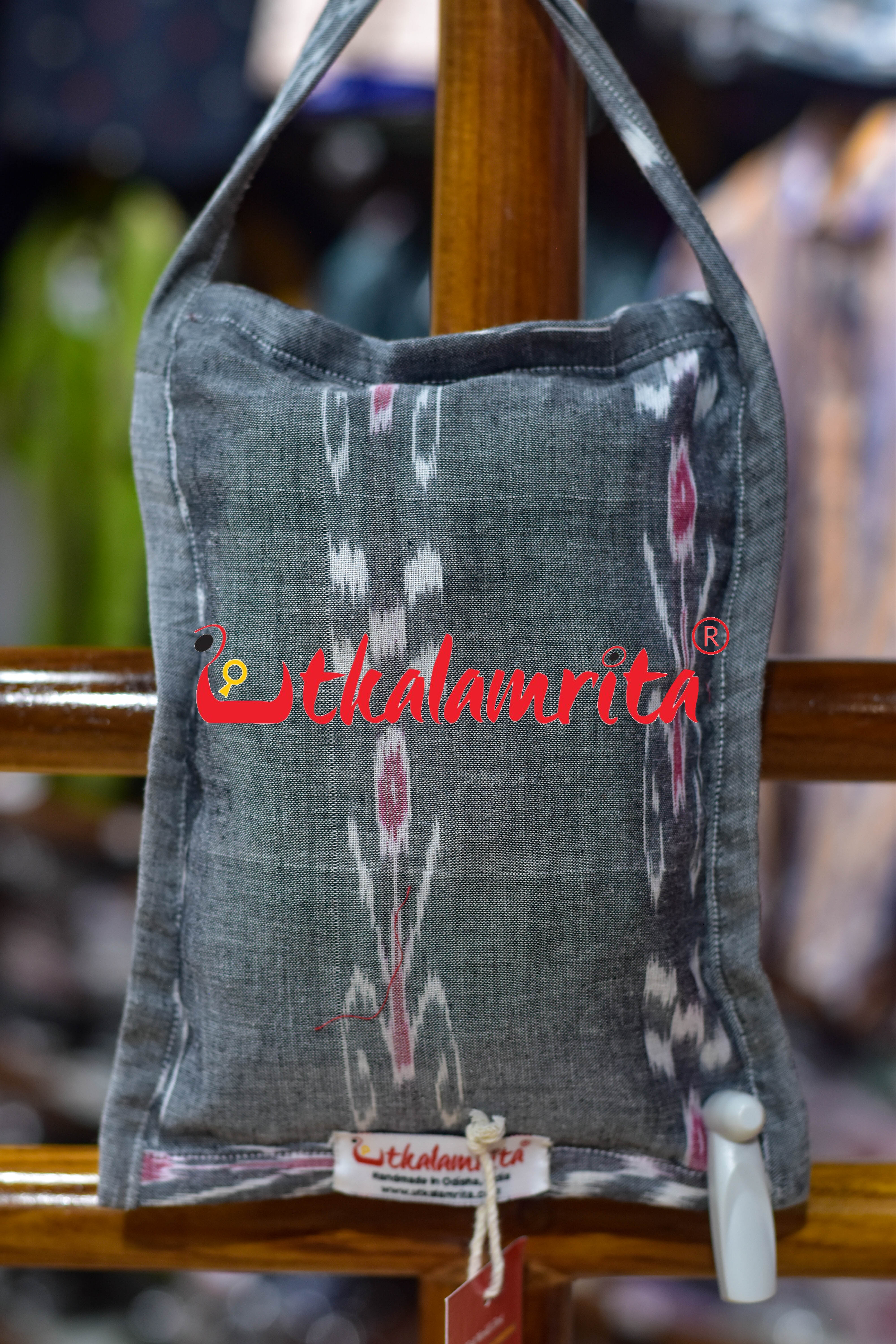 Grey Kadha Pasapali Small Sling Bag