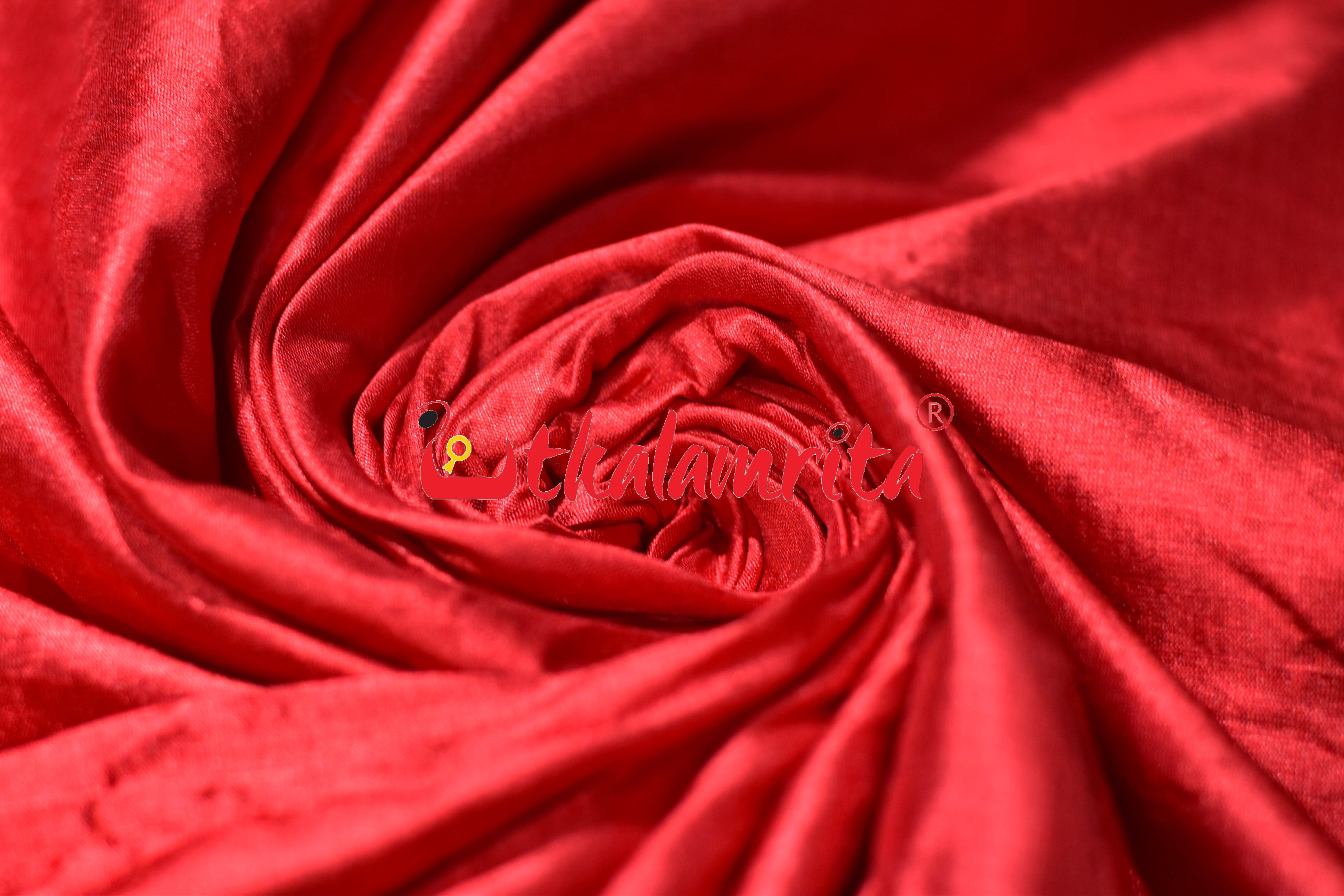 Red Dhanpatri Border Khandua Silk (Fabric)