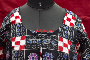 Black Flower Kothi Pasapali Cotton (Blouse)