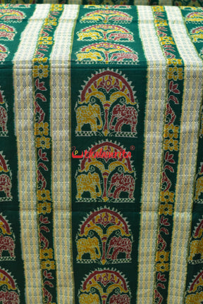 Green Nartaki Sambalpuri Cotton (Fabric)