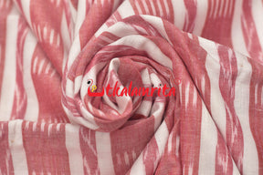 White Red Lines and Lata (Fabric)