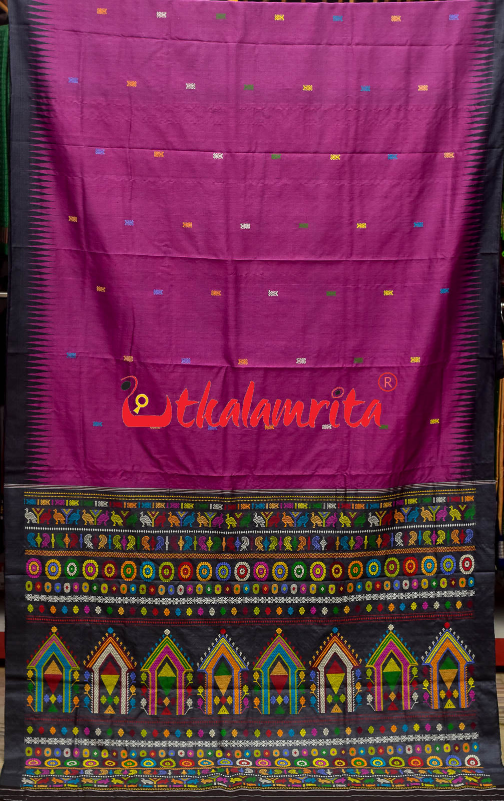 Black Rani Dolabedi Gopalpur Tussar Saree