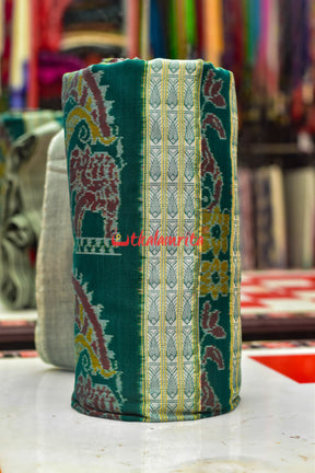 Green Nartaki Sambalpuri Cotton (Fabric)