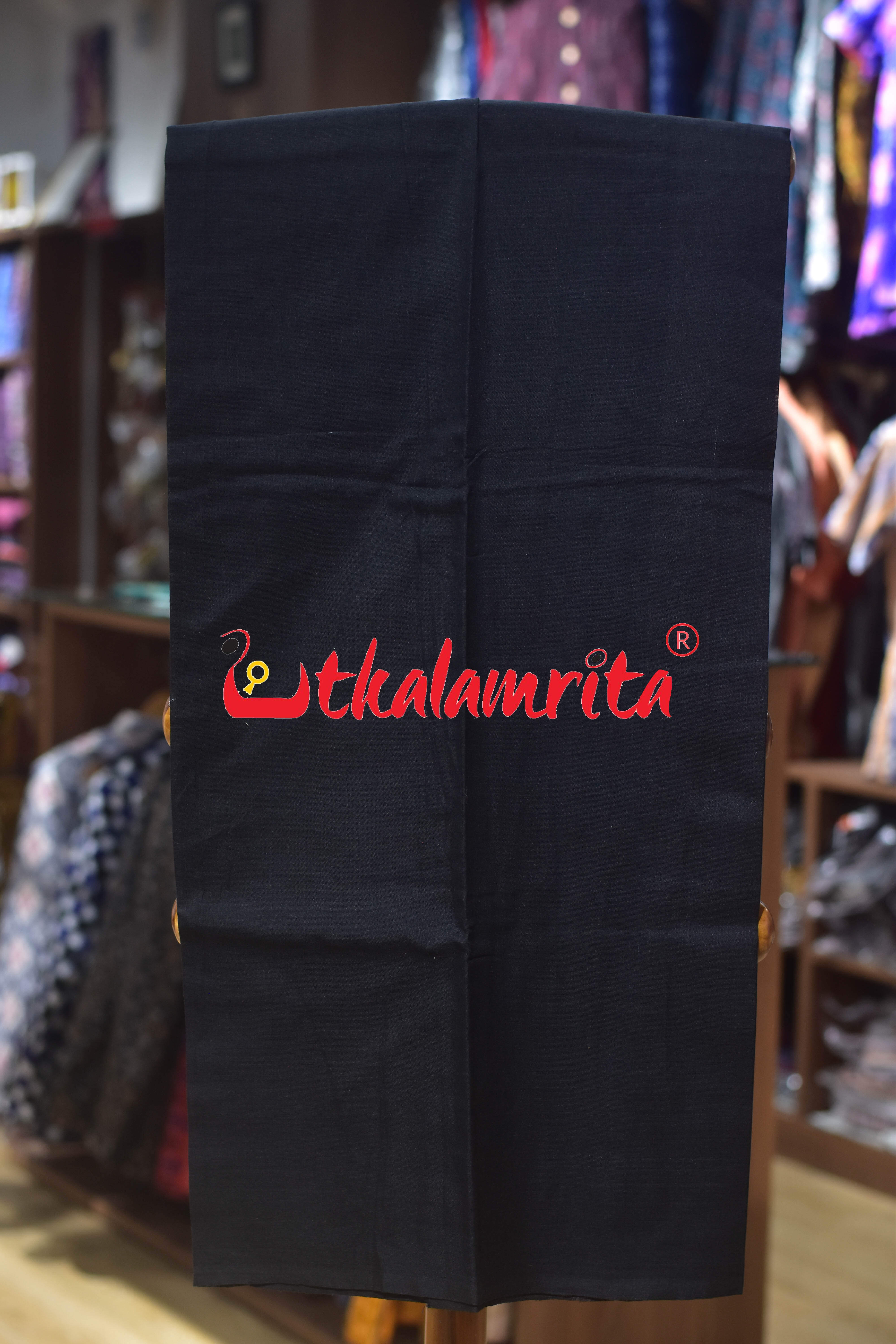 Green Black Center Design Cotton Dress Set