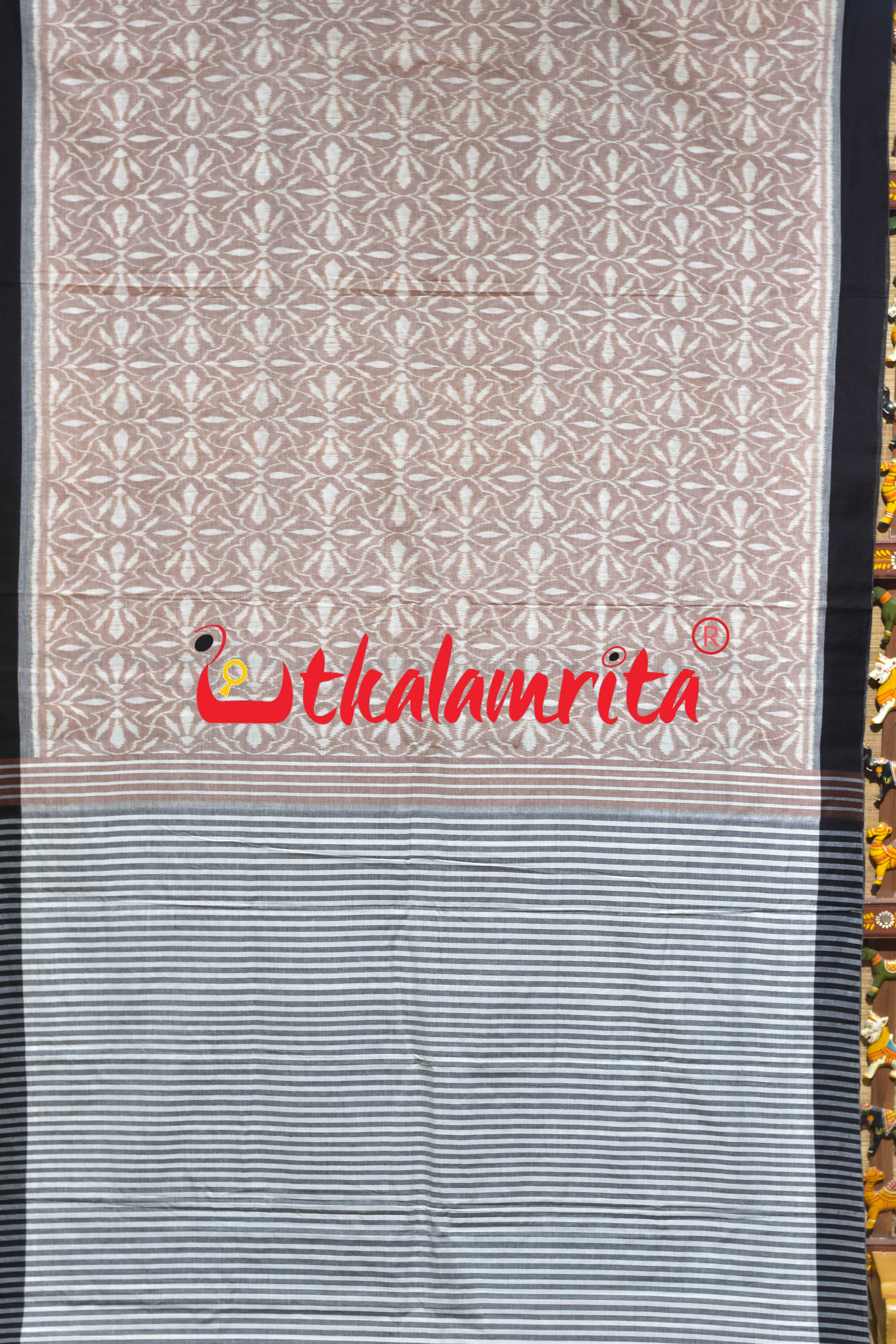 Kothari Patra Peach Khandua Cotton Saree