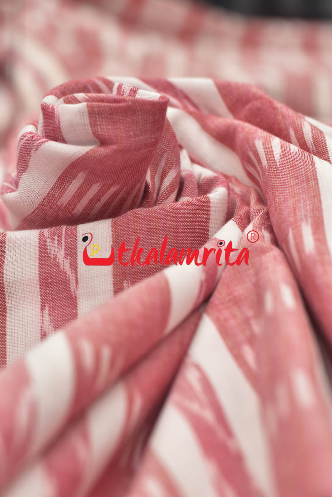 White Red Lines and Lata (Fabric)