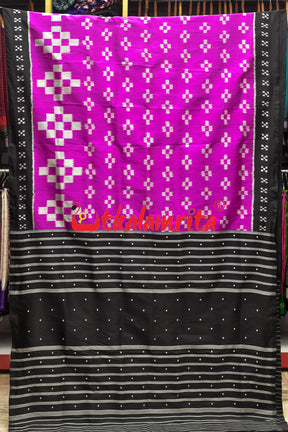 Pink Big Pasapali Khandua Silk Saree