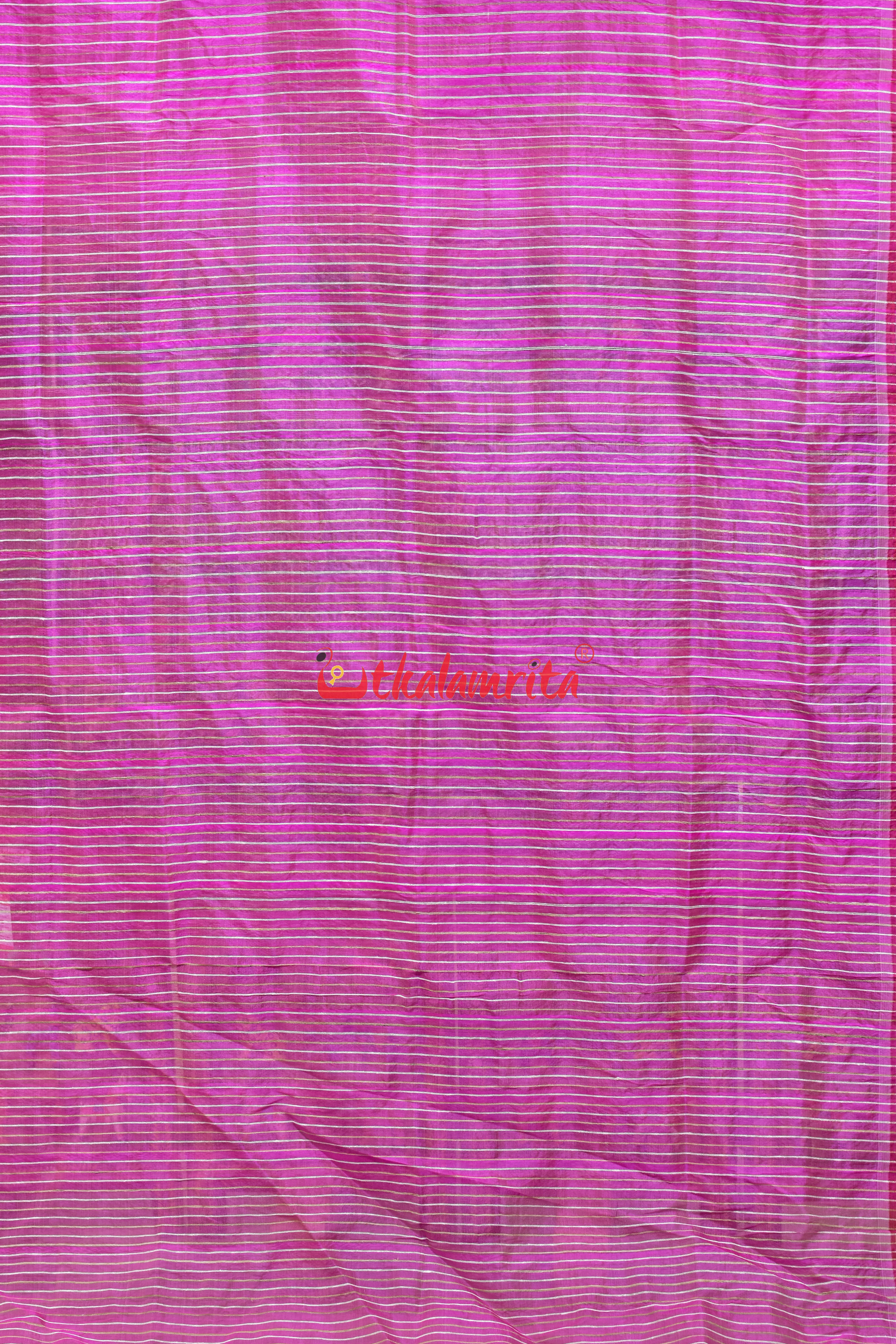 Pink Eri Mulberry Animal Anchal Khandua Silk Saree
