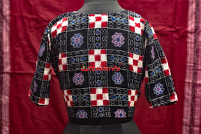 Black Flower Kothi Pasapali Cotton (Blouse)