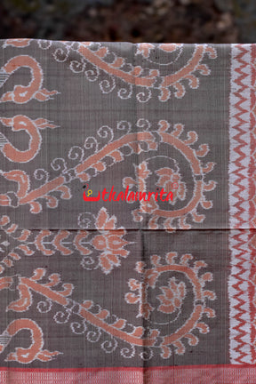 Peach 3D Tribals Sambalpuri Silk Saree