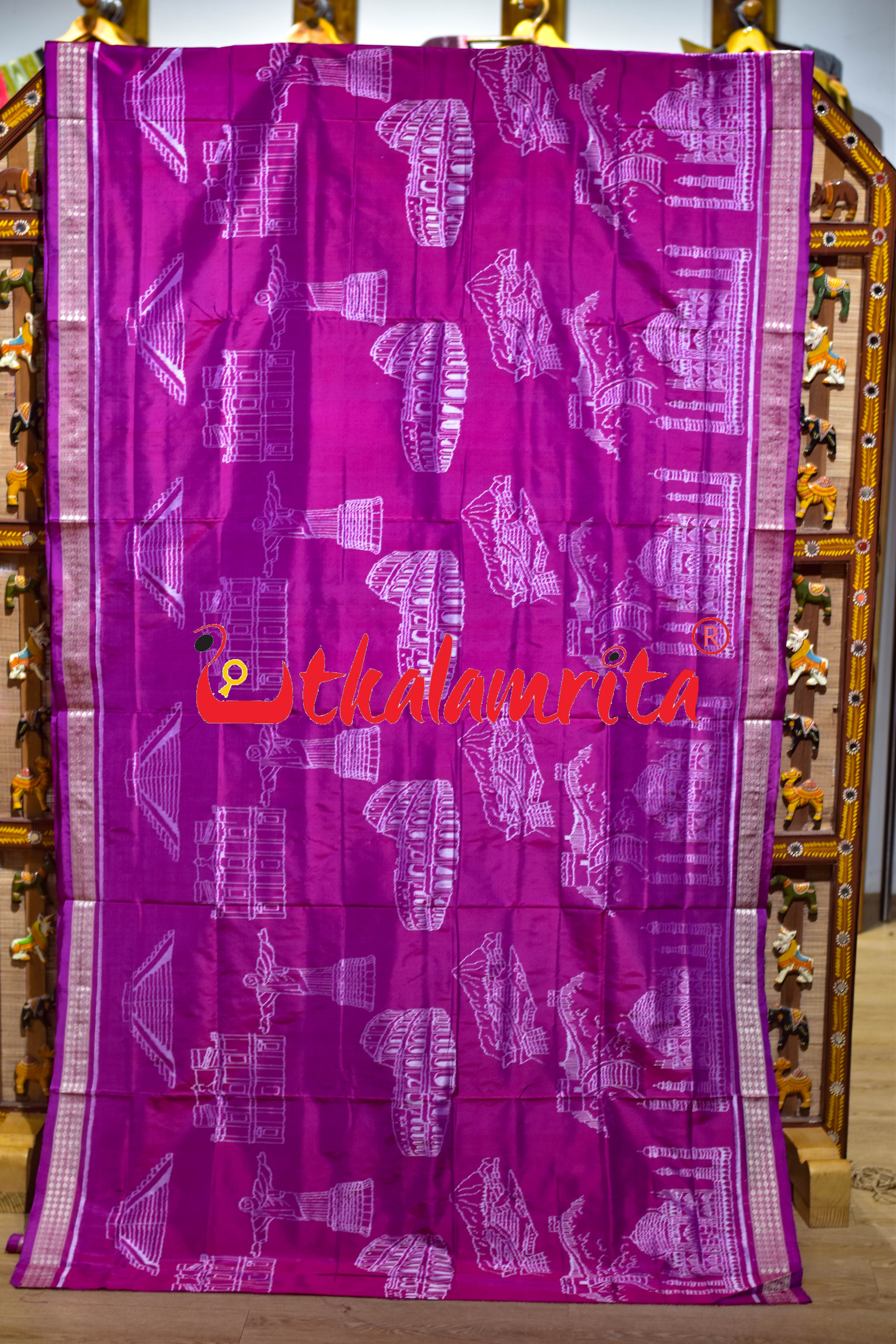 Rani Seven Wonders of the World Sambalpuri Silk Saree