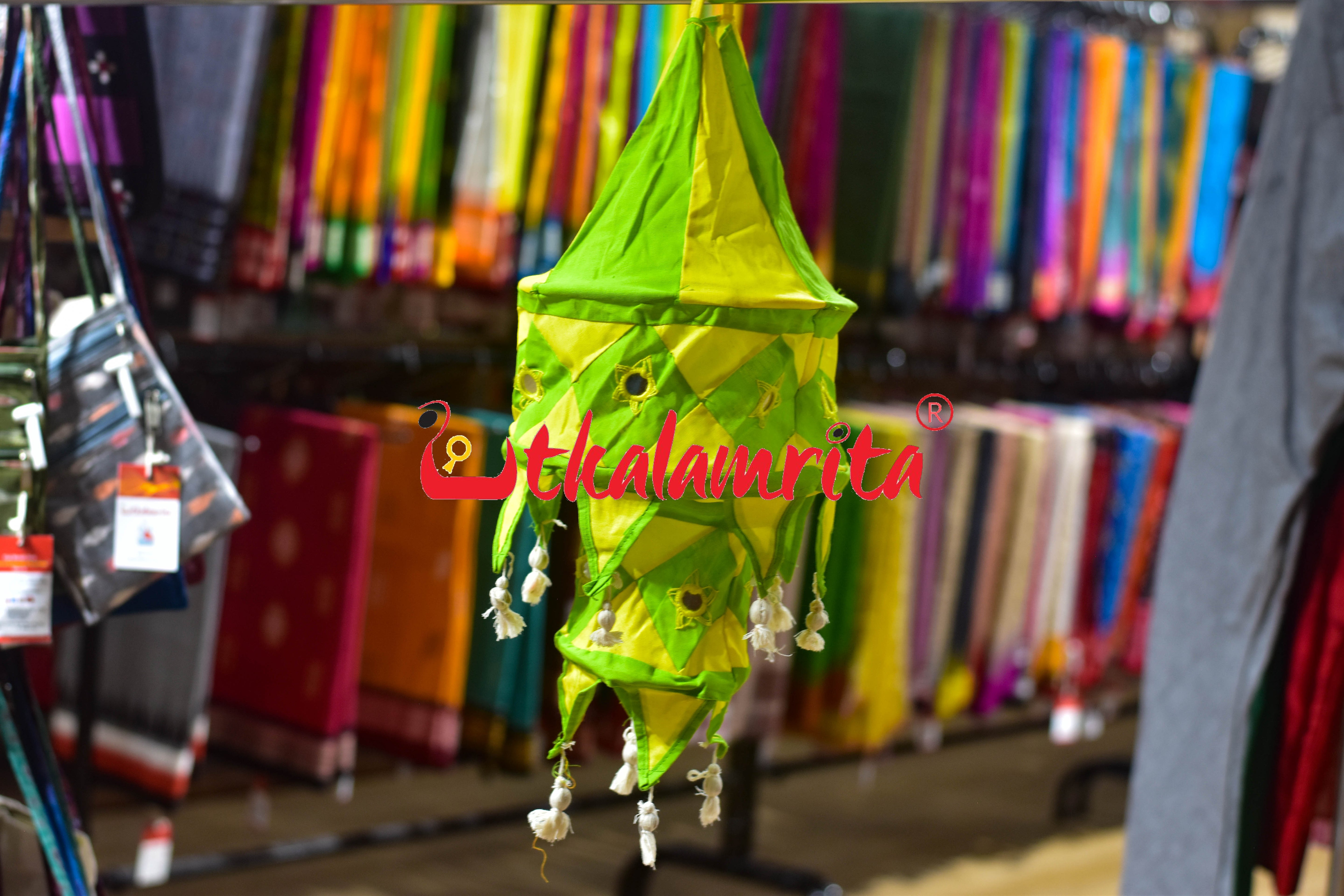 Yellow Green Special 2-Step Round Lampshade