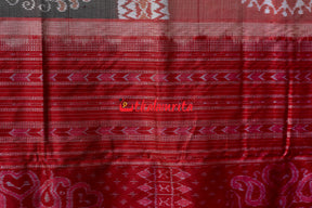 Peach 3D Tribals Sambalpuri Silk Saree