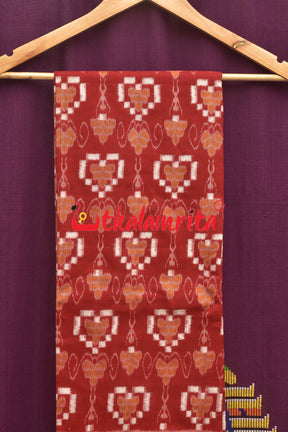 Red Body With Heart Pasapali Sambalpuri Dress Set