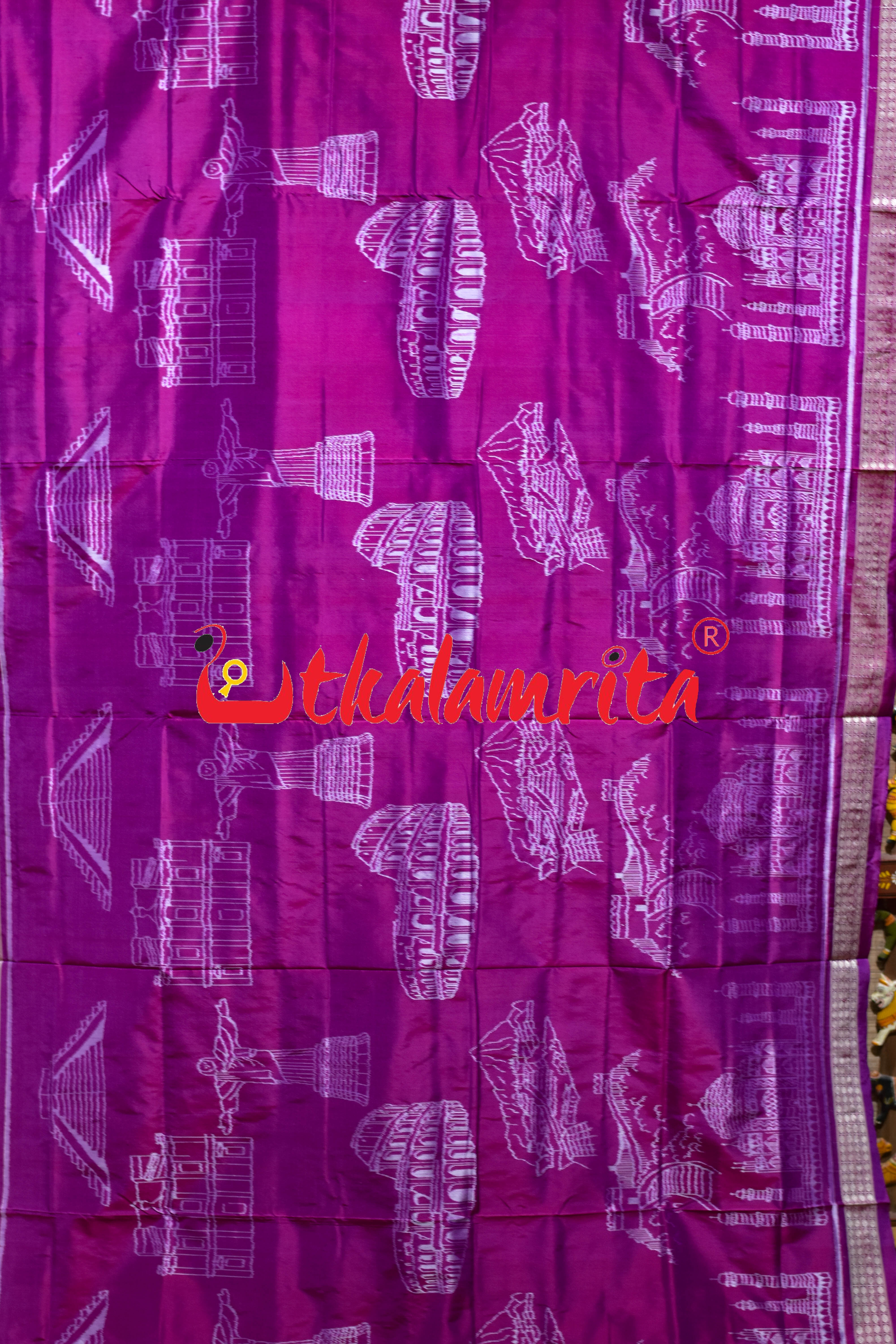 Rani Seven Wonders of the World Sambalpuri Silk Saree