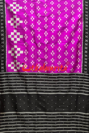 Pink Big Pasapali Khandua Silk Saree