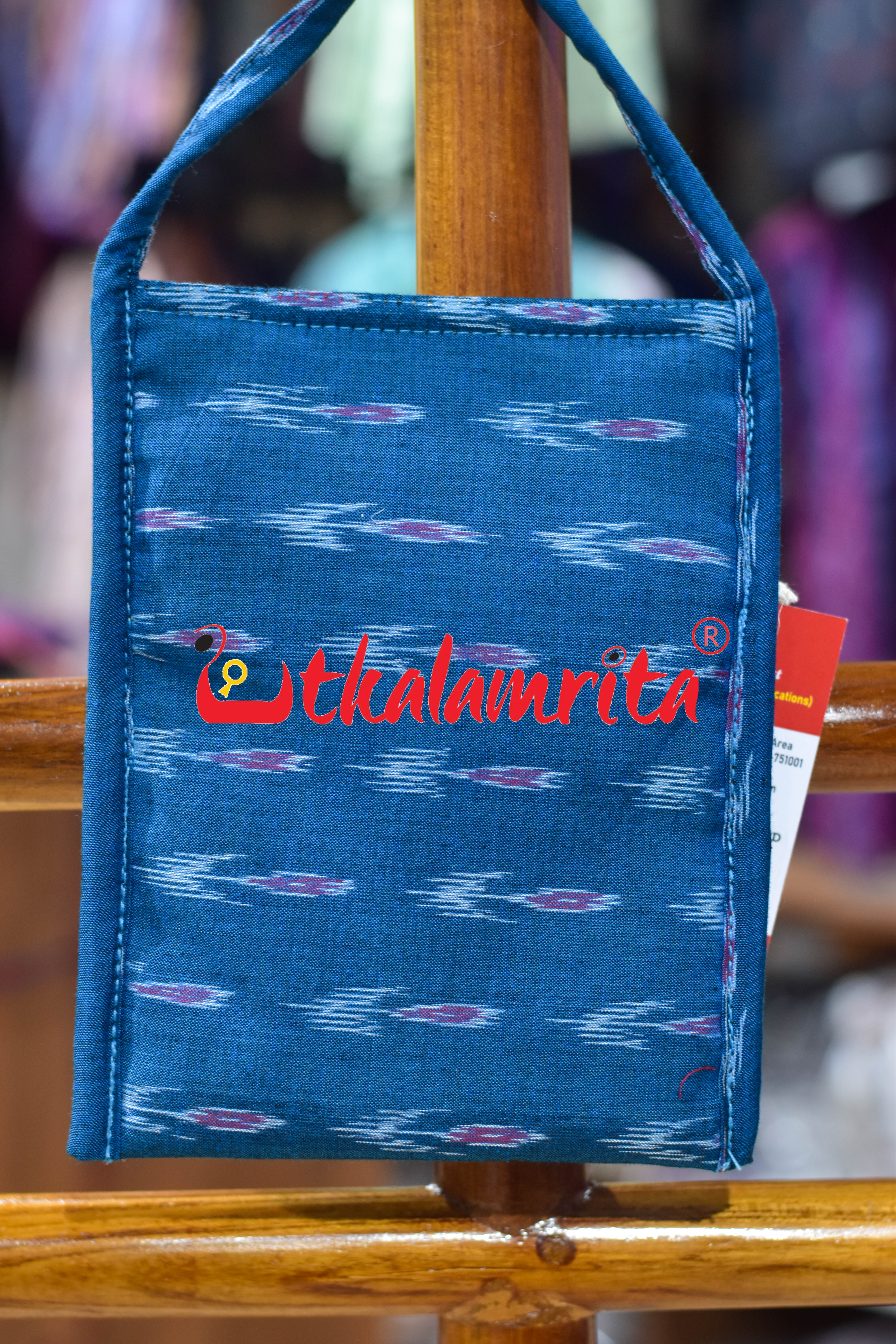 Prussian Blue Labanga Bandha Mobile Sling Bag