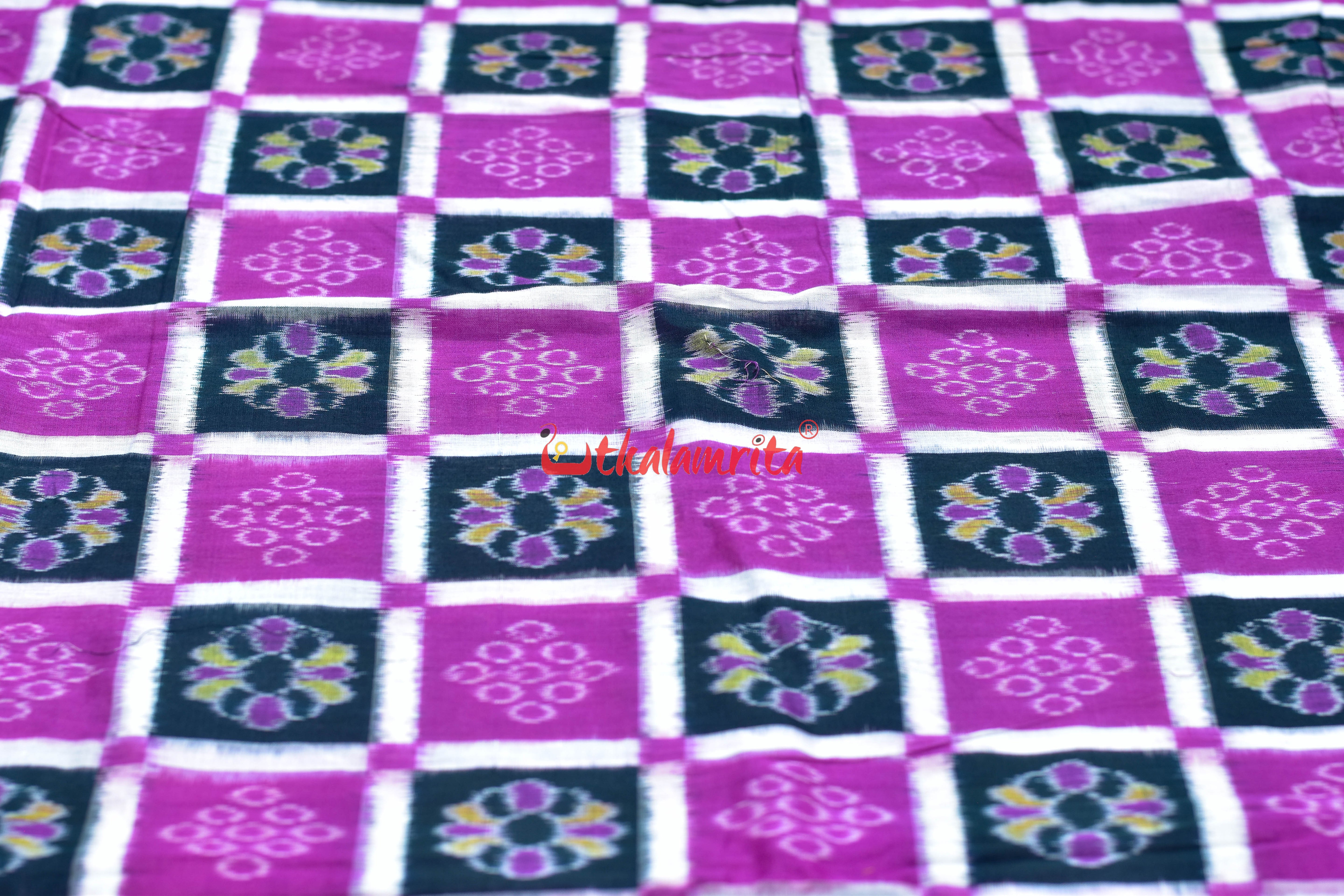 Magenta Flower Kothi Pasapali Cotton (Fabric)