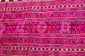 Total Pasapali Magenta Sambalpuri Silk Saree
