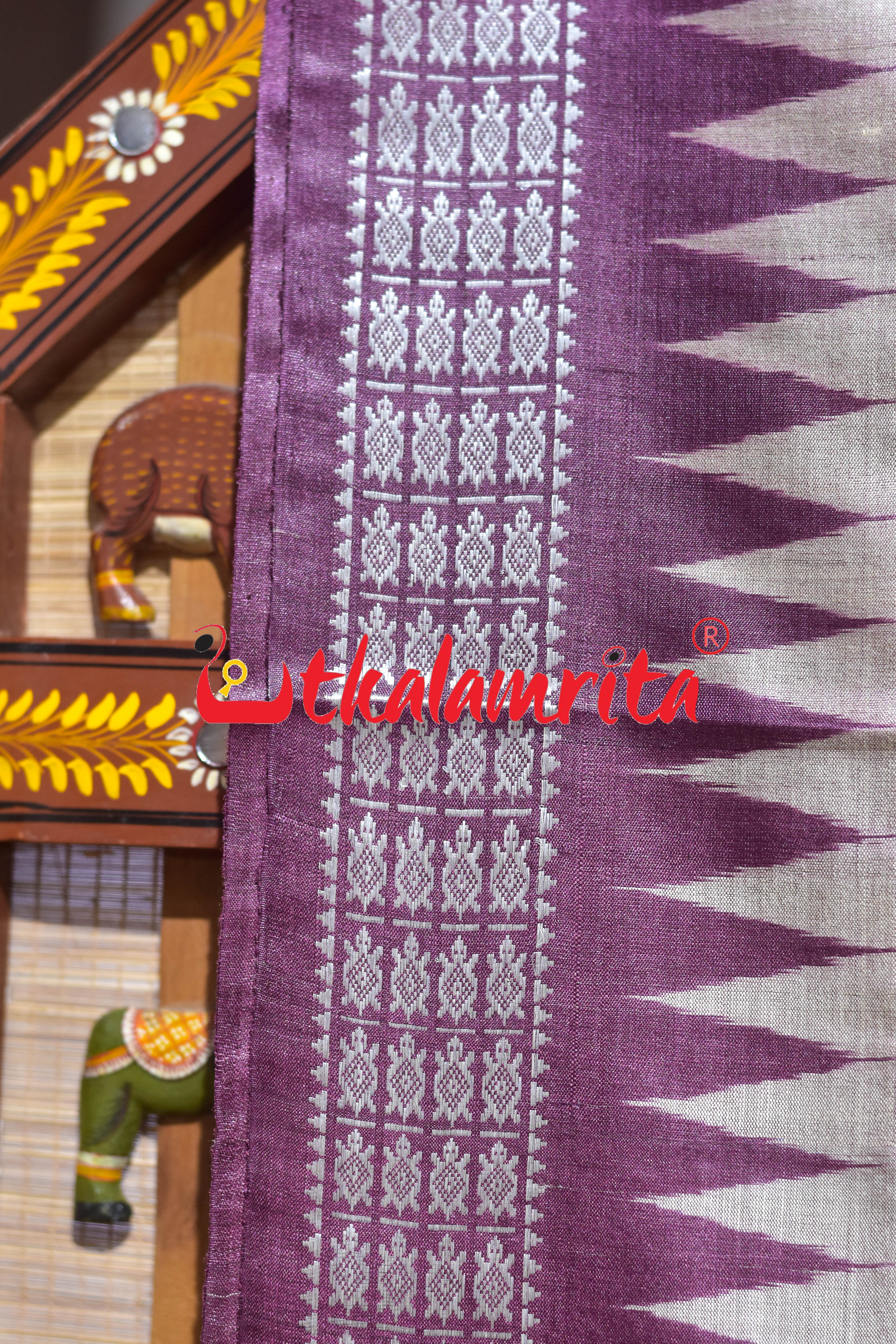 Boita Olive Ridley Natural Wine Tussar Silk Saree