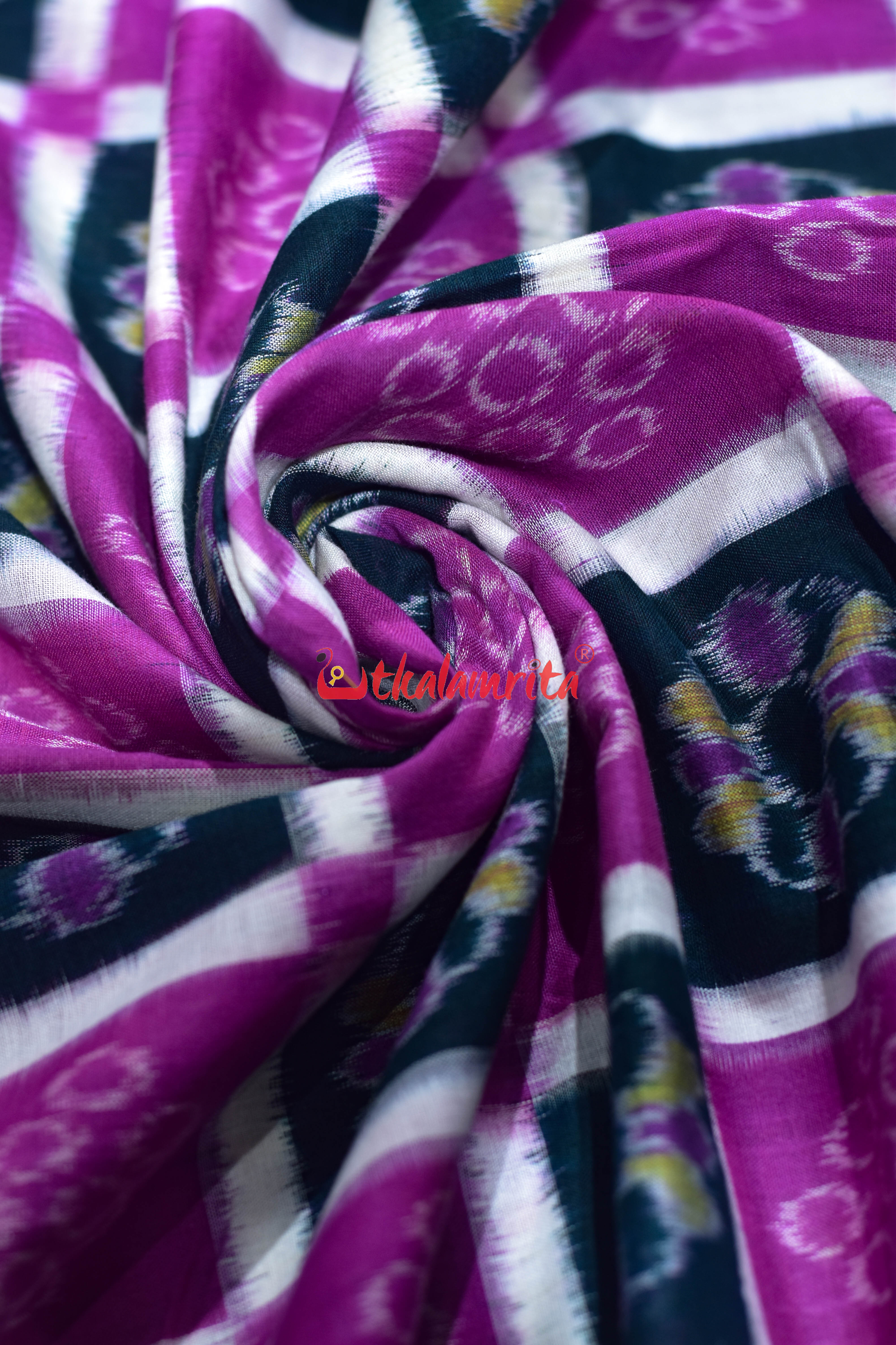 Magenta Flower Kothi Pasapali Cotton (Fabric)