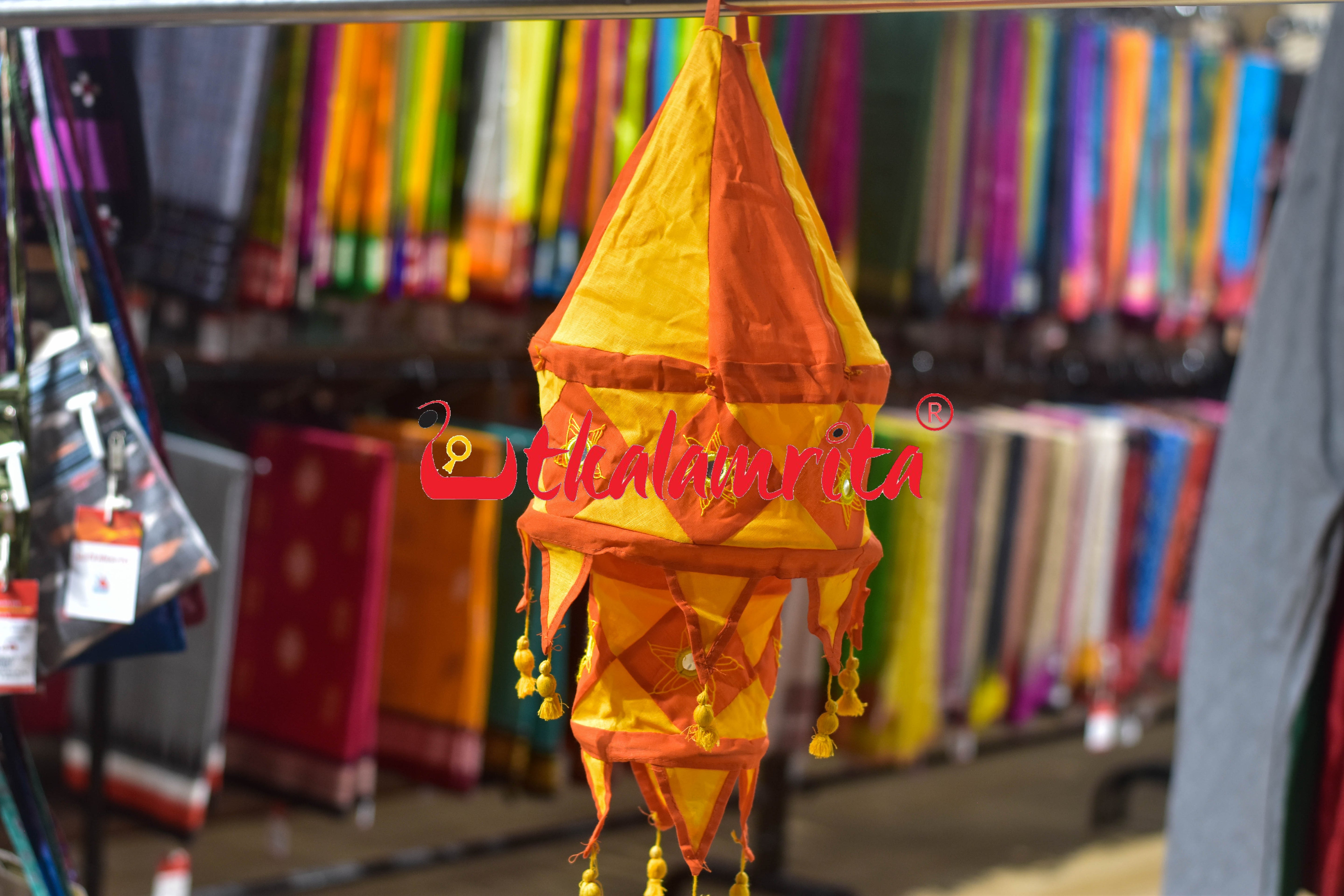 Orange Yellow Special 2-Step Round Lampshade