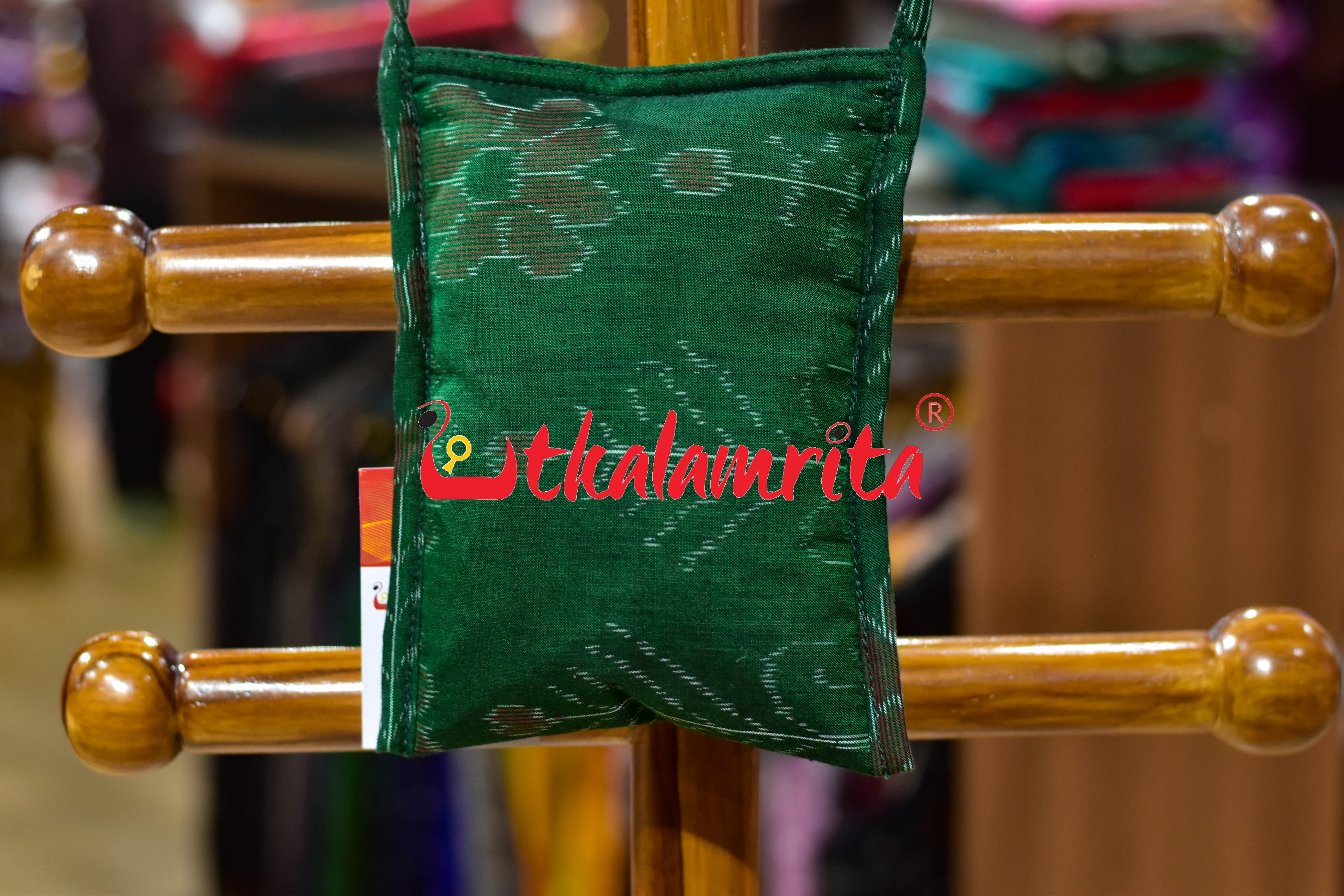 Green Big Flowers Mobile Sling Bag