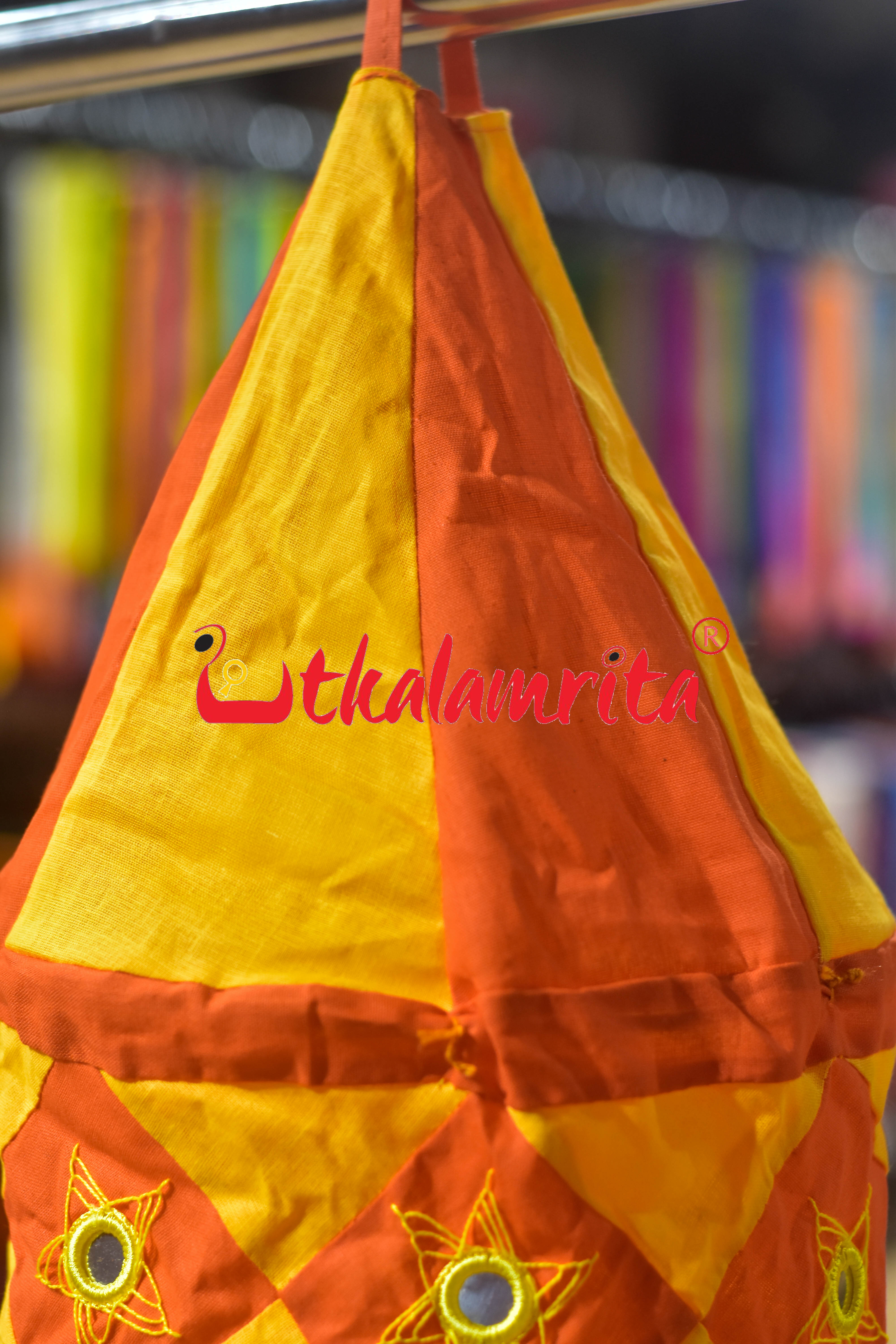Orange Yellow Special 2-Step Round Lampshade
