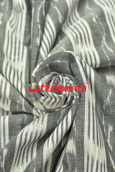 White Grey Lines and Lata (Fabric)