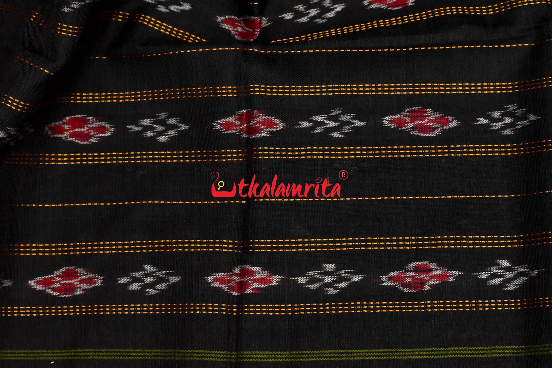 Blueish Red Border Nabakothi Cotton Saree