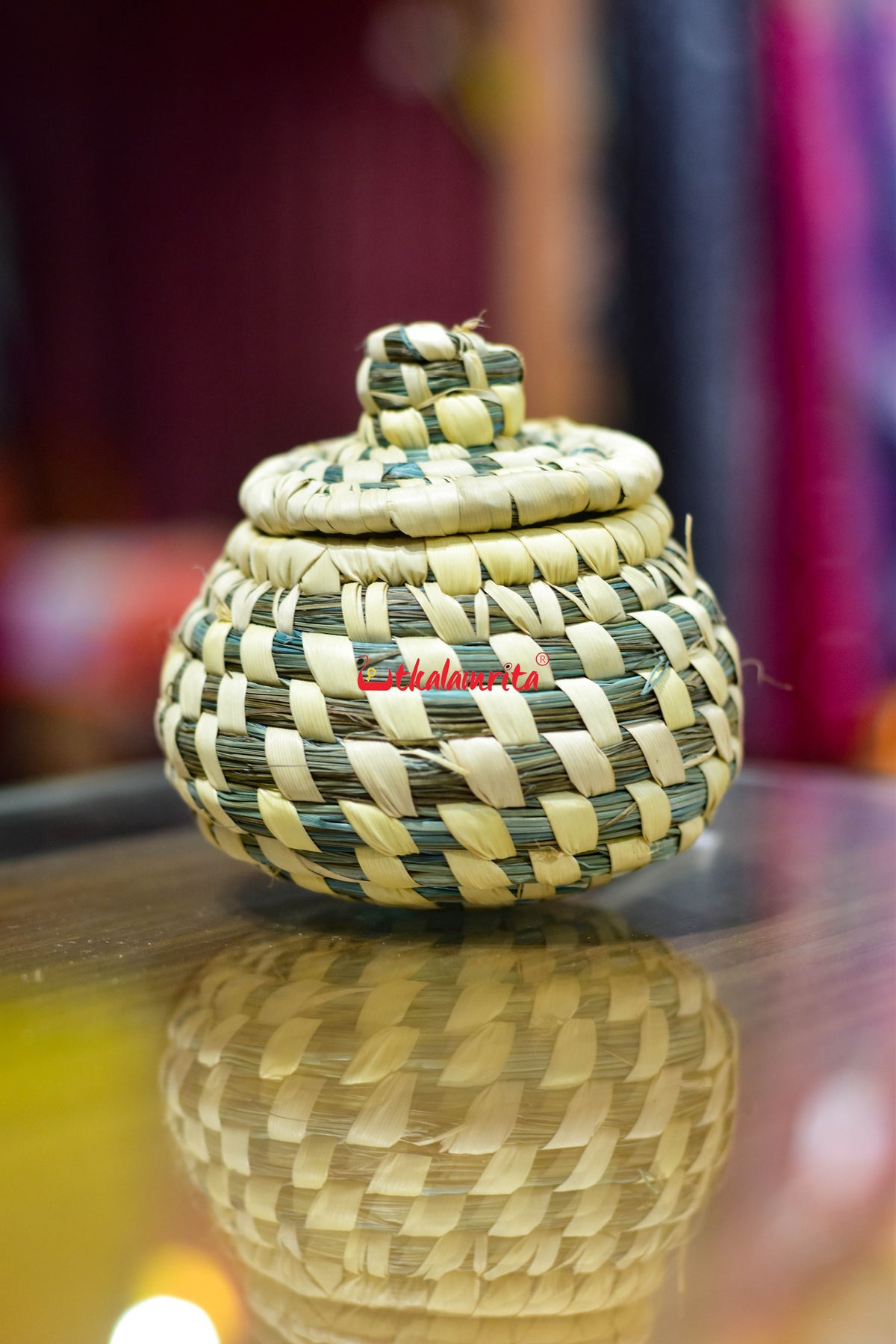 Sabai Grass Light Blue Jewellery Box