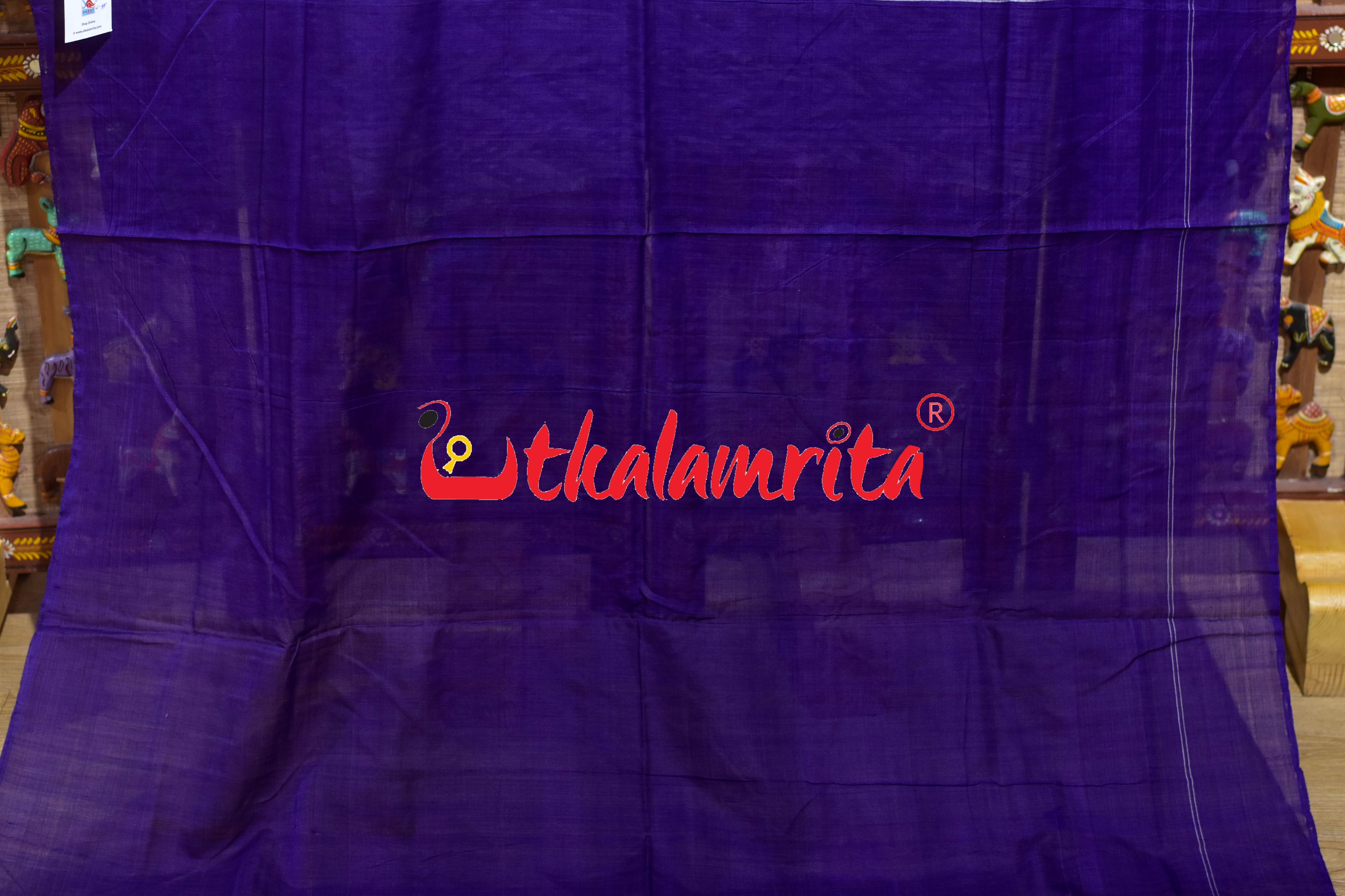 Grey Purple Dhanpatri Sambalpuri Cotton Saree