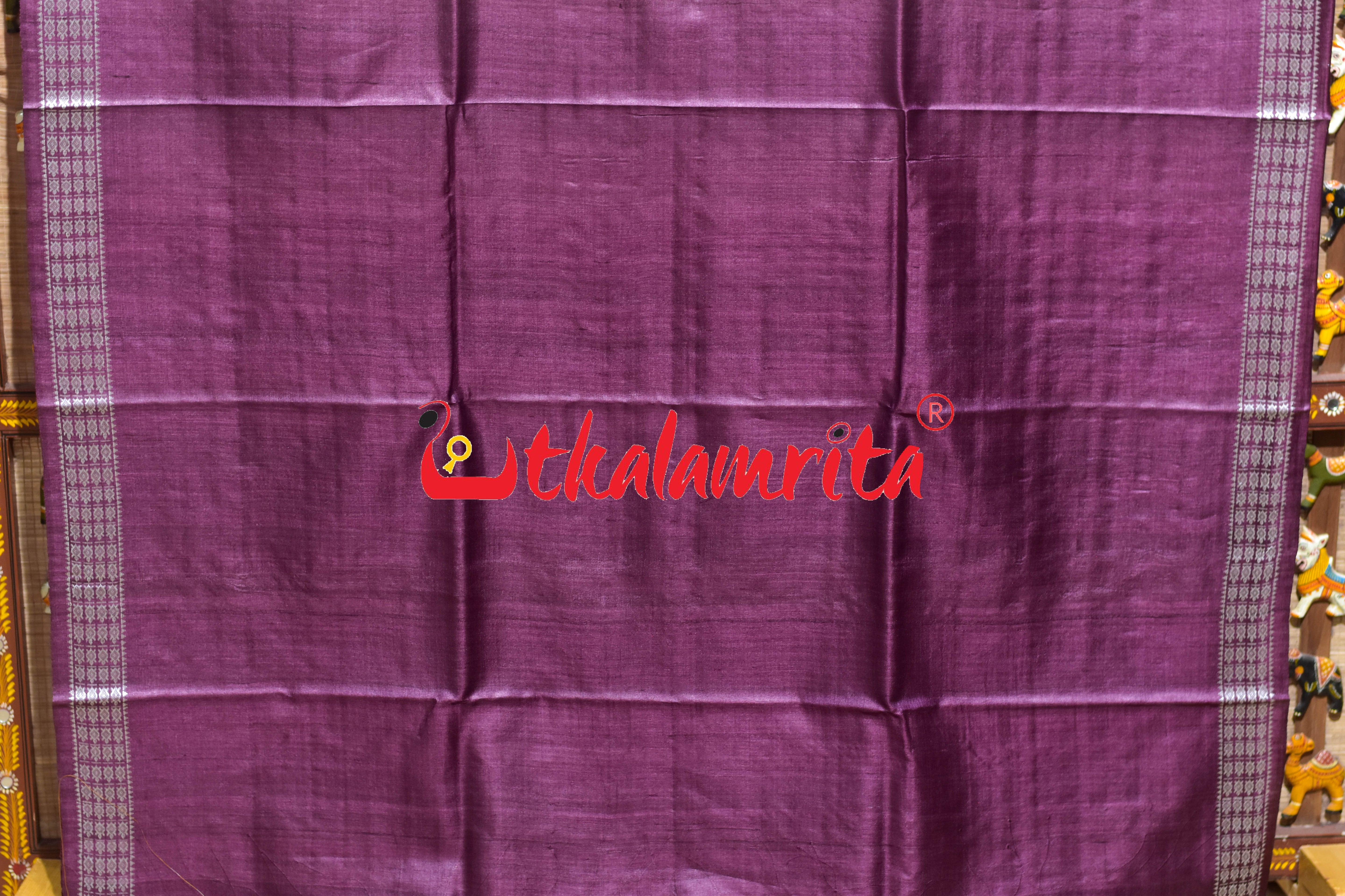Boita Olive Ridley Natural Wine Tussar Silk Saree