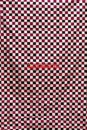 Total Pasapali Magenta Sambalpuri Silk Saree