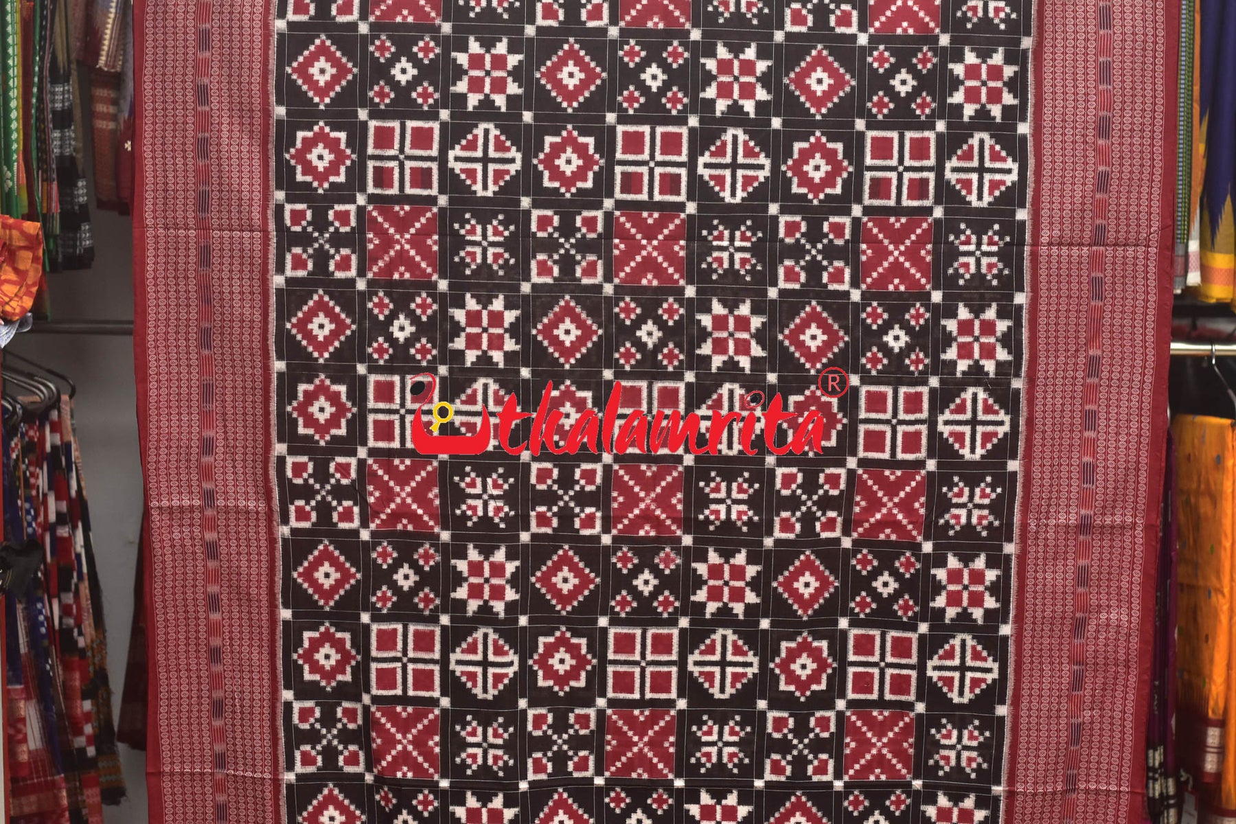 Pochampally Style Pasapali Sambalpuri Cotton Saree