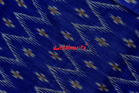 Borderless Zigzag Flower Khandua Cotton Saree