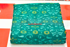 Green Flower Design Sambalpuri Cotton (Fabric)