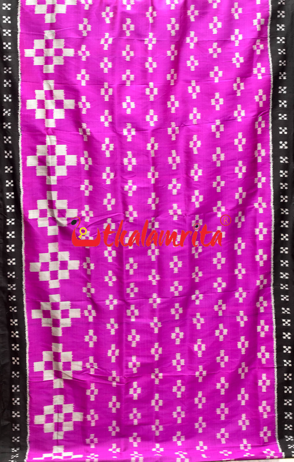 Pink Big Pasapali Khandua Silk Saree